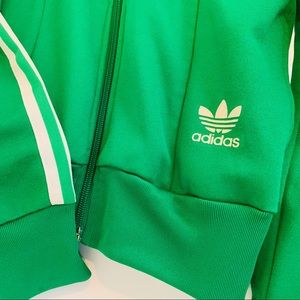 Adidas originals women’s small green track jacket